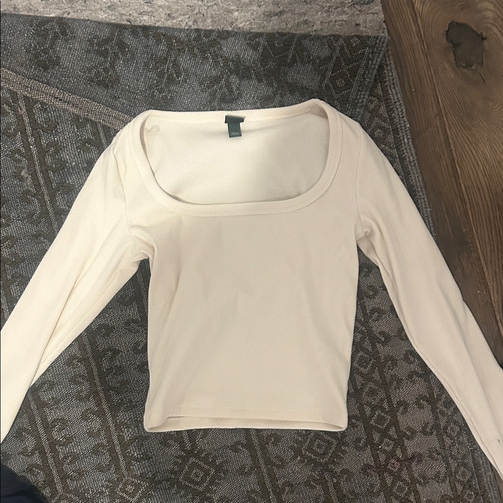 Wild Fable Cream Long Sleeve Top